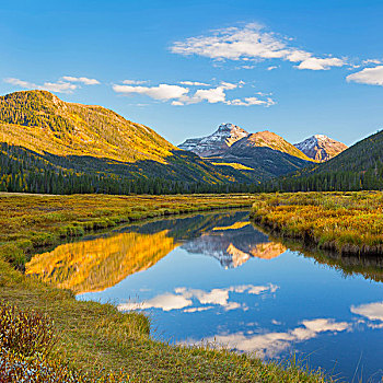 美国,犹他,国家森林,山,河,风景,画廊