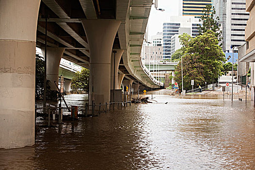 洪水,市区,布里斯班,昆士兰,澳大利亚