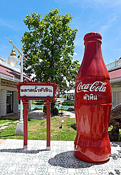 巨大,可口可乐,瓶子,泰国,亚洲