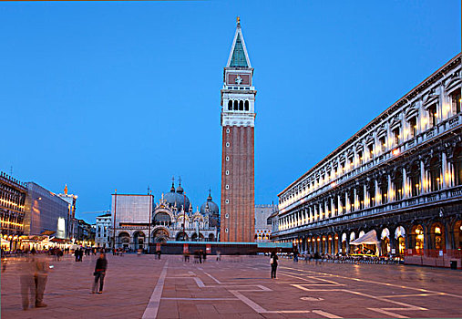 钟楼,钟,塔,大教堂,威尼斯,意大利,欧洲