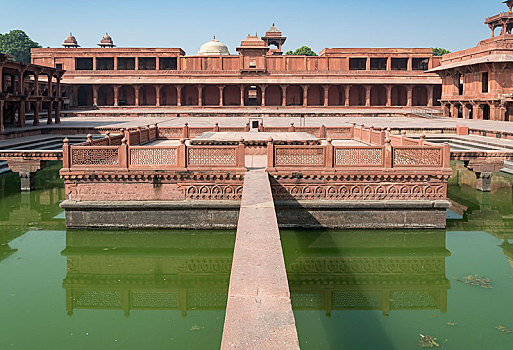 水池,胜利宫,印度,亚洲