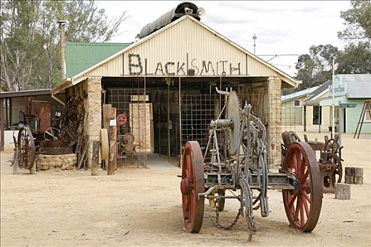 店,历史,乡村,露天博物馆,靠近,澳洲南部,澳大利亚