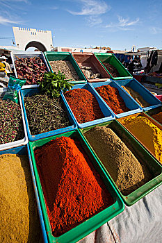 突尼斯,撒哈拉沙漠,杜兹,香料市场