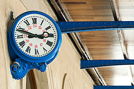 老式,外部,钟表,火车站