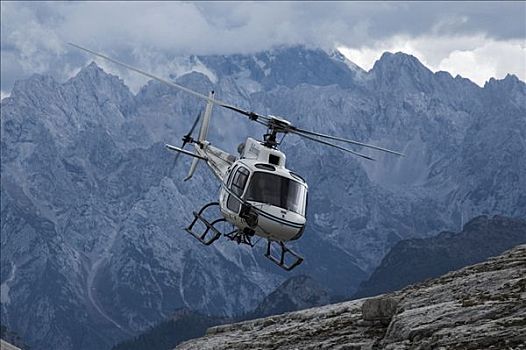 直升飞机,三个,顶峰,区域,白云岩,意大利