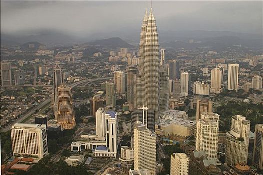 天际线,吉隆坡,佩重纳斯大厦,塔,马来西亚