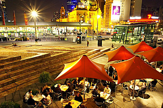 餐馆,联邦广场,墨尔本,维多利亚,澳大利亚