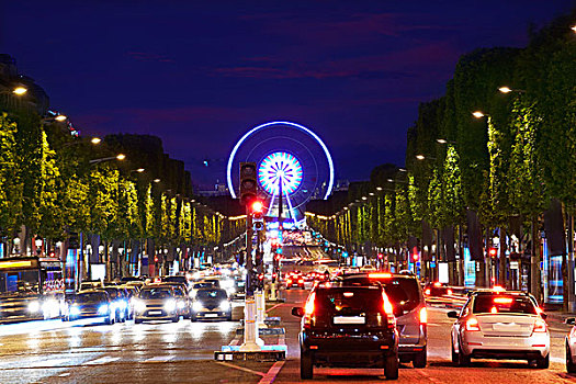 香榭丽舍大街,道路,巴黎,法国
