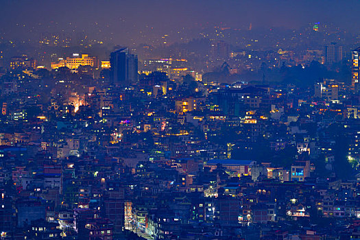 尼泊尔加德满都夜景