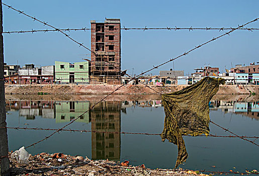 污染,静水,疾病,贫民窟,达卡,孟加拉