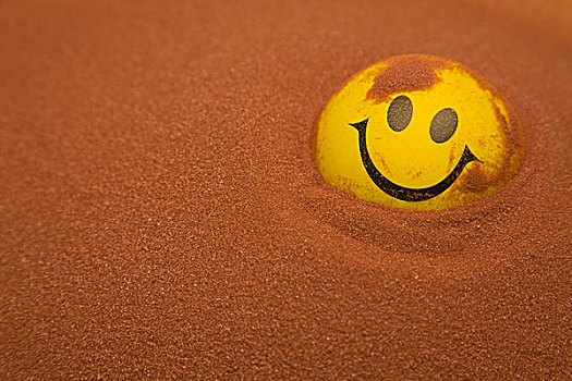 黄色,笑脸,沙子,艾伯塔省,加拿大