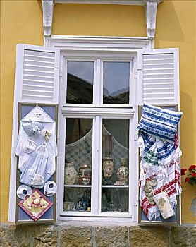 纪念品店,窗户,圣安德烈,多瑙河,弯曲,匈牙利