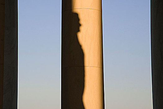 美国,华盛顿,影子,杰斐逊,柱子,室内,杰佛逊纪念馆