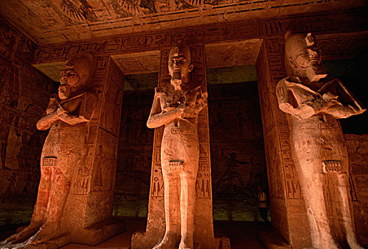 埃及,阿布辛贝尔神庙,特写,巨大,拉美西斯二世,战斗,浮雕,埃及新王国
