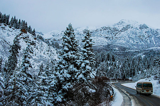 九寨沟,松潘雪景