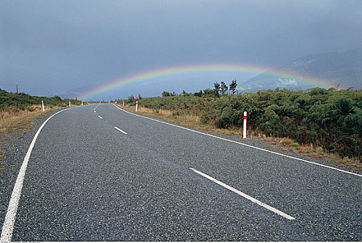 道路,彩虹