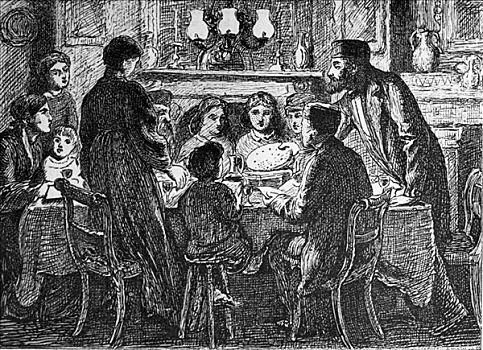 食物,逾越节,19世纪,艺术家,所罗门