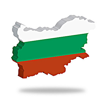 轮廓,旗帜,保加利亚,悬空