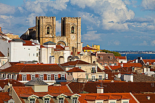 葡萄牙,里斯本,大教堂,白天,画廊