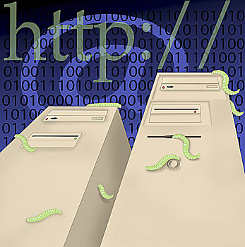 互联网,蠕虫,2004年,琳达,电脑,电脑制图
