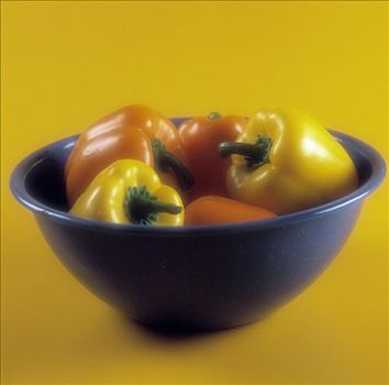 柿子椒,蓝色,碗