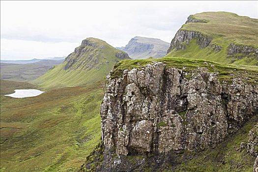 俯视,悬崖,斯凯岛,苏格兰
