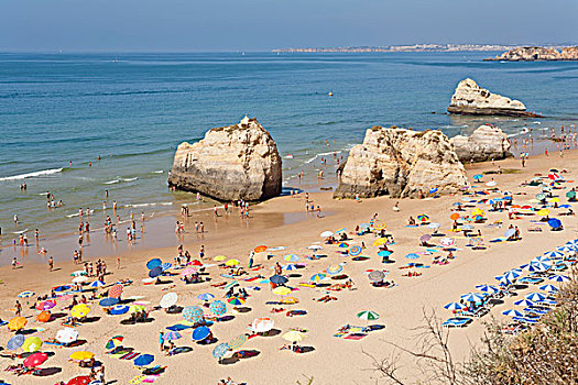 海滩,罗查,阿尔加维,葡萄牙,欧洲