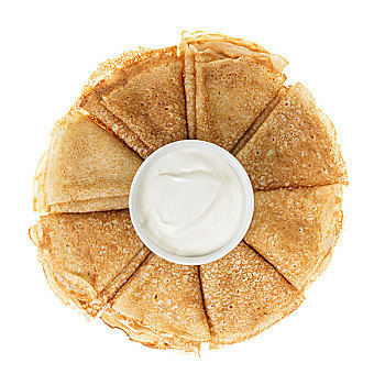 薄煎饼,奶油,隔绝,白色背景,背景