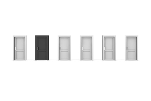 门,一个,黑色