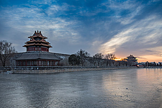 中国北京角楼景色