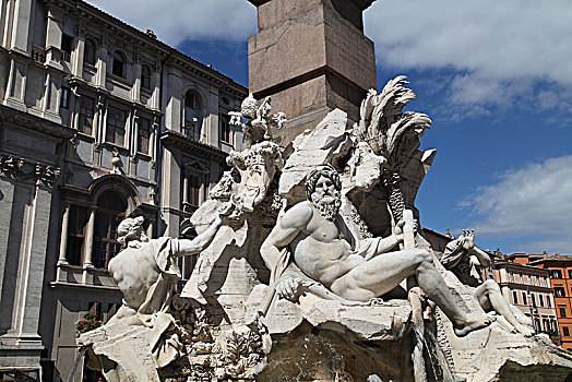 罗马,纳沃纳广场,四河喷泉