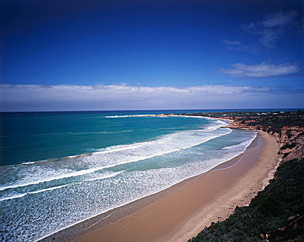 澳大利亚,维多利亚,海峡,风景,海滩,海洋,道路,大幅,尺寸
