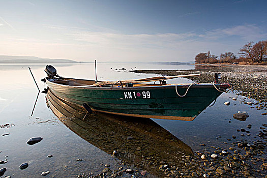 渔船,康士坦茨湖,岛屿,巴登符腾堡,德国,欧洲