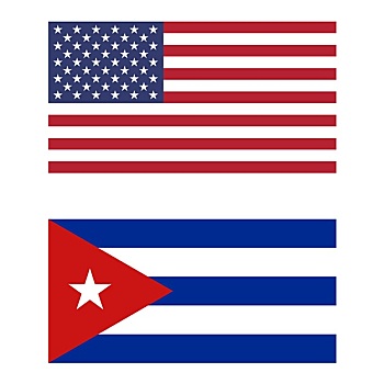 旗帜,古巴,美国
