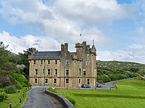 岛,城堡,苏格兰,七月,大幅,尺寸