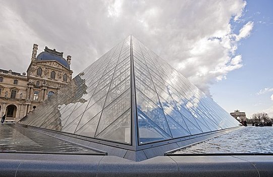 卢浮宫,金字塔,巴黎,法国