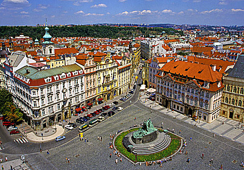 老城广场,城市,布拉格,捷克共和国