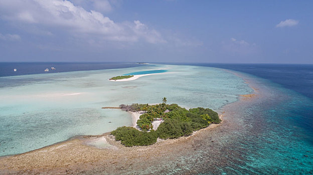 航拍,小岛,印度洋,马尔代夫