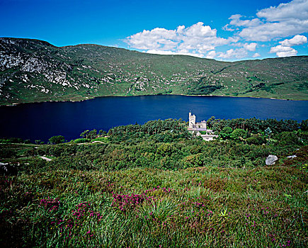城堡,湖,多纳格,爱尔兰
