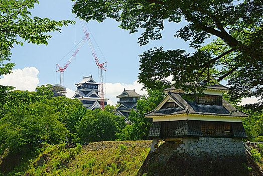 熊本,城堡,修理,日本