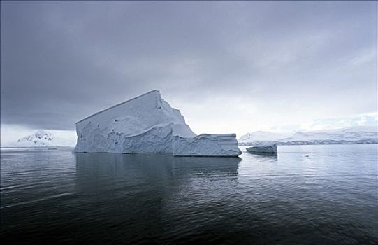 冰山,漂浮,海中,南极