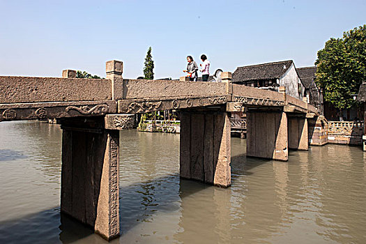 石桥,运河,老城,乌镇,浙江,中国