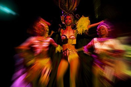 歌舞表演,照片,变焦效果,哈瓦那,古巴,中美洲,加勒比海