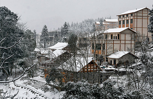 重庆酉阳,千氹田边飞白雪