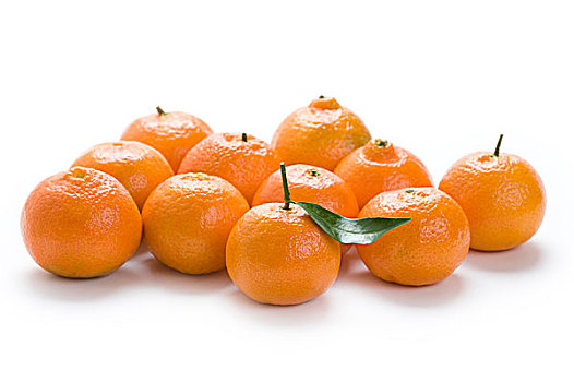 多,克莱门氏小柑橘,橘子,隔绝,白色背景