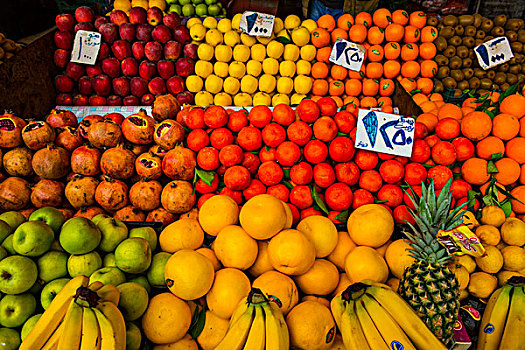 新鲜水果,集市,苏莱曼尼亚,库尔德斯坦,伊拉克,大幅,尺寸