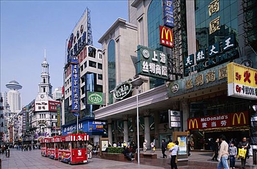 南京路,步行区,购物街,上海,中国