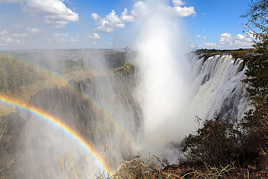 维多利亚瀑布,靠近,南方,省,赞比亚,非洲