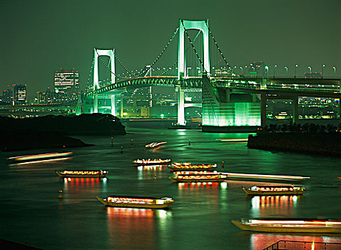 彩虹桥,夜晚