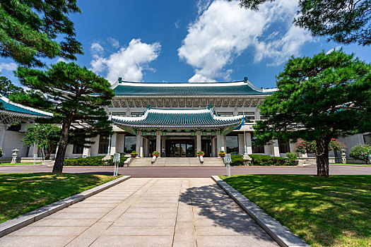 韩国总统府青瓦台本馆,总统办公室建筑风光
